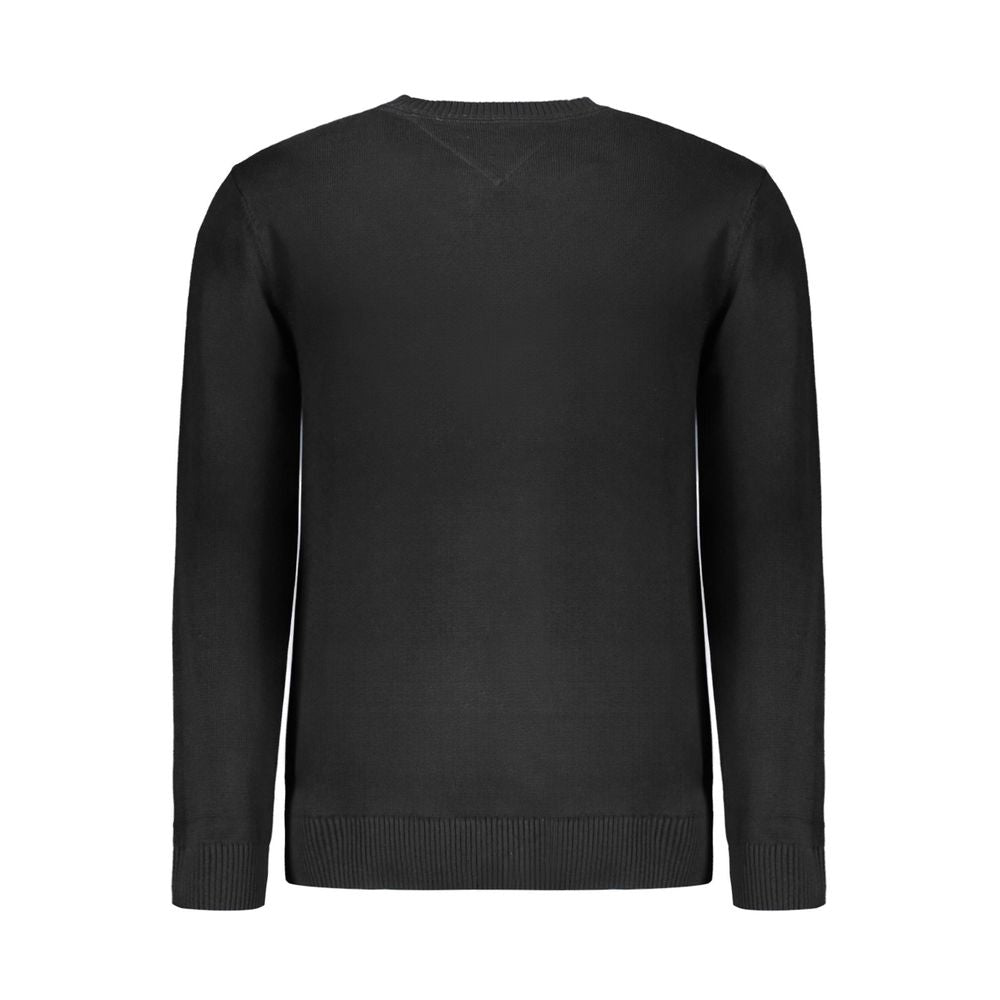 Tommy Hilfiger Black Cotton Sweater Tommy Hilfiger