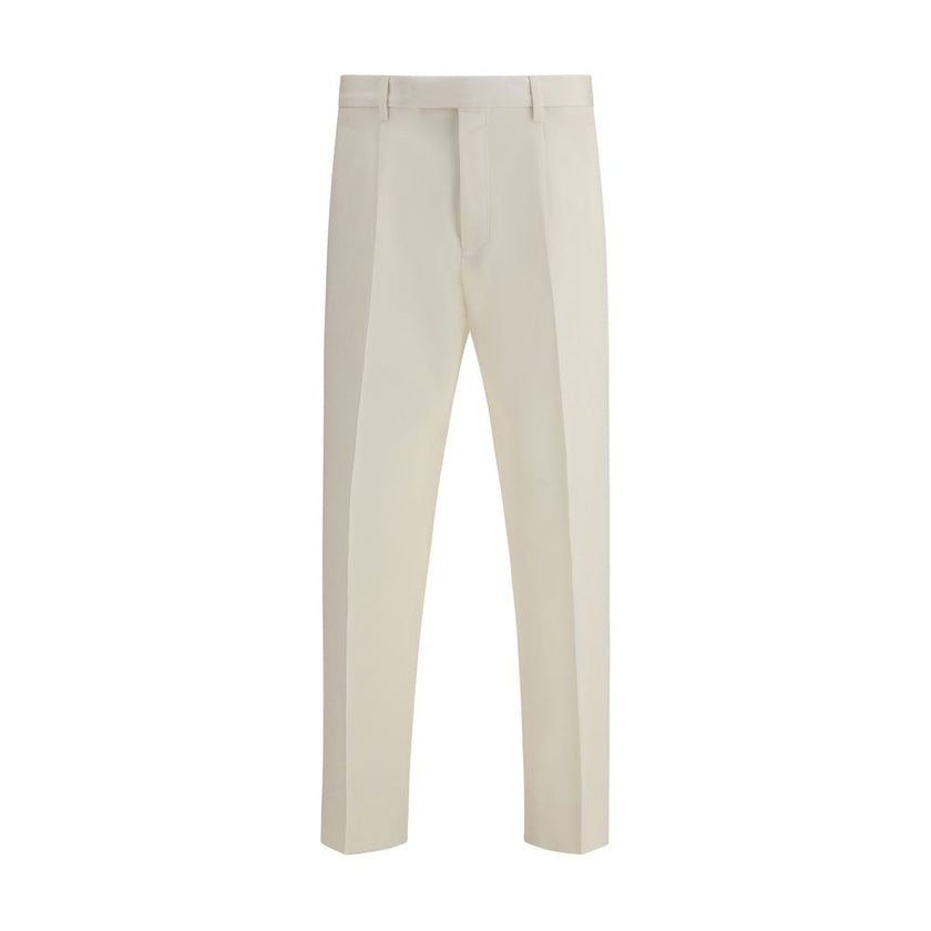 ZEGNA White Cotton Dress Pants ZEGNA