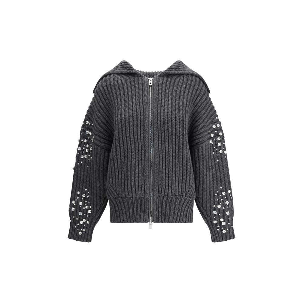 PINKO Rhinestones wool Cardigan PINKO