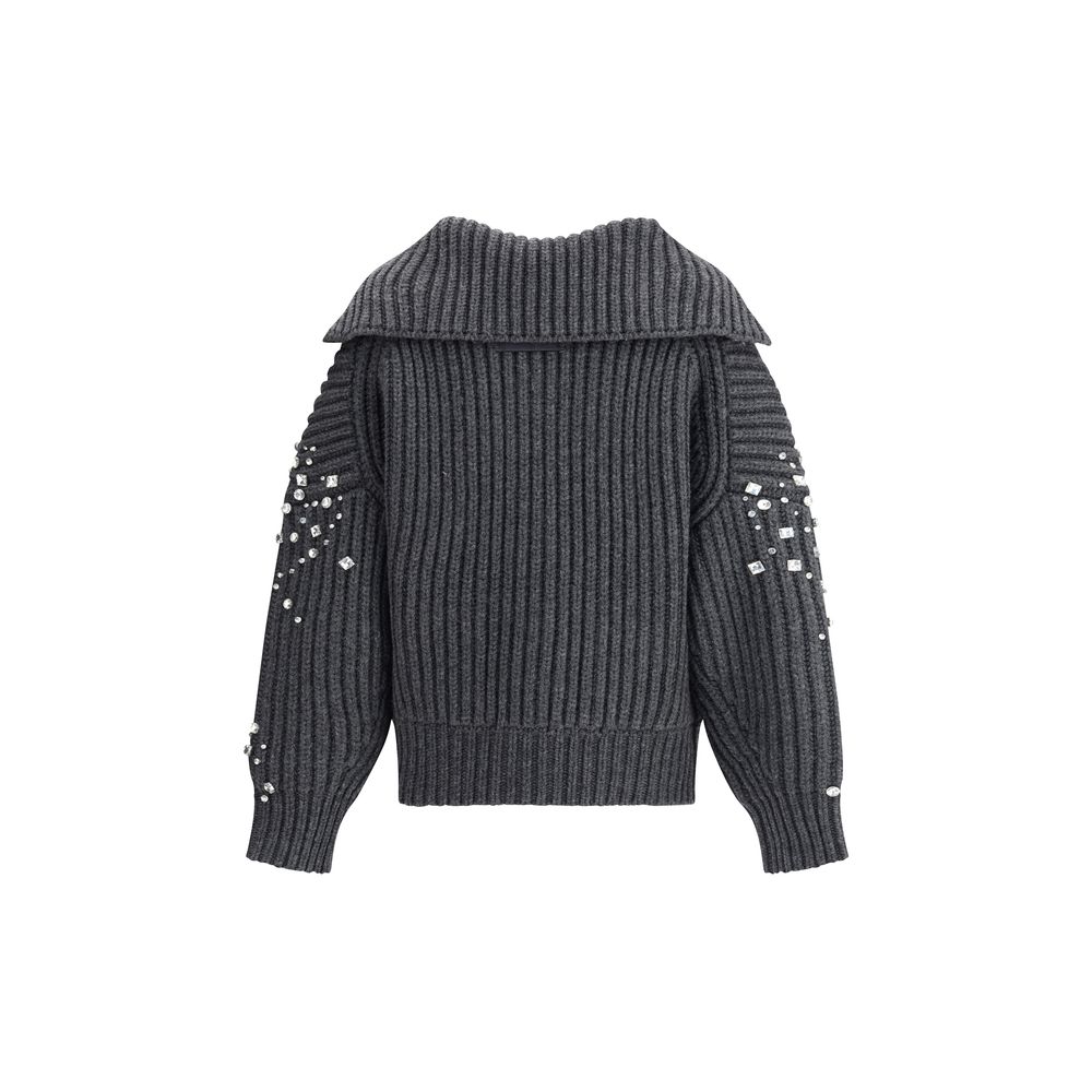PINKO Rhinestones wool Cardigan PINKO