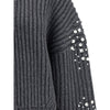 PINKO Rhinestones wool Cardigan PINKO