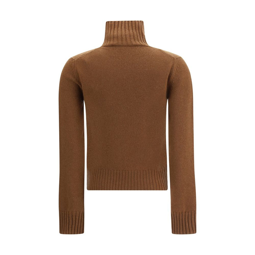Ami Paris Brown Cashmere Cashmere Sweater Ami Paris