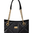 Dolce & Gabbana Black Leather Tote Bag Dolce & Gabbana