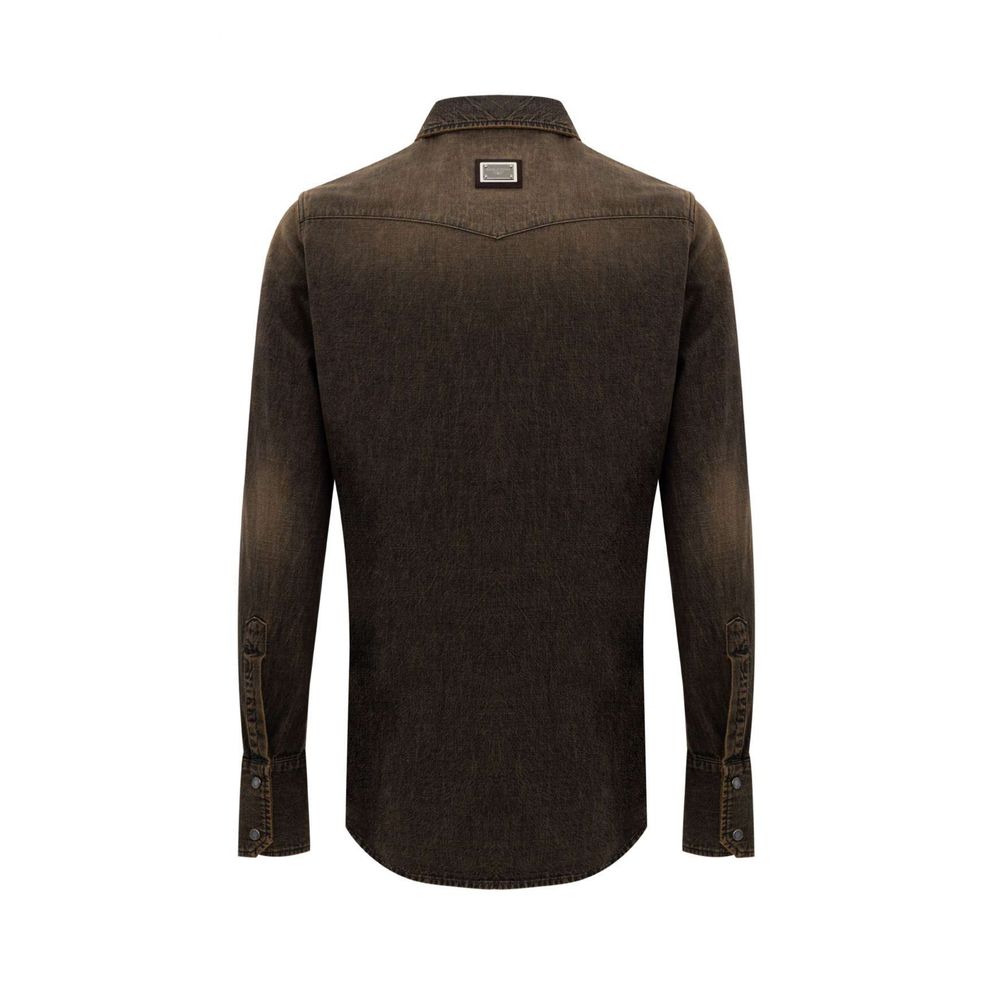 Dolce & Gabbana Brown Cotton Denim Dolce & Gabbana