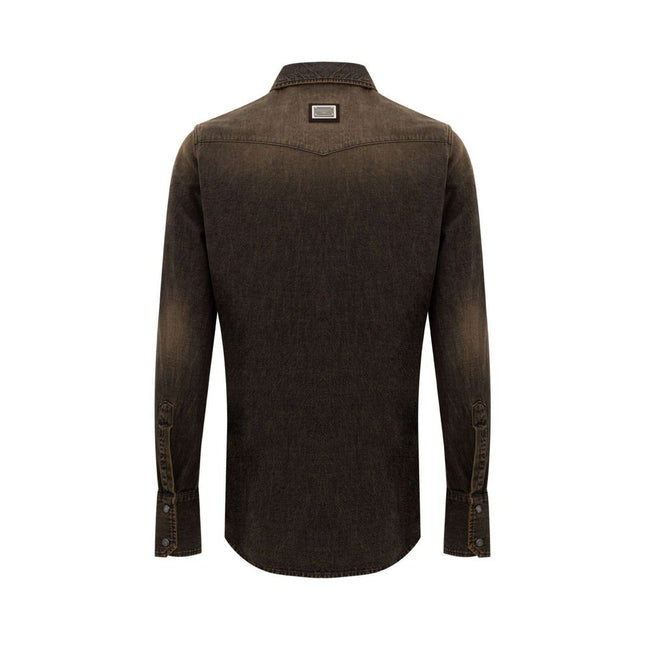 Dolce & Gabbana Brown Cotton Denim Dolce & Gabbana
