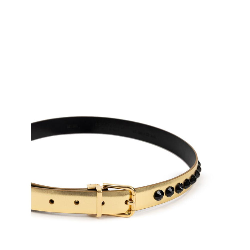 Dolce & Gabbana Gold Leather Regular Belt Dolce & Gabbana