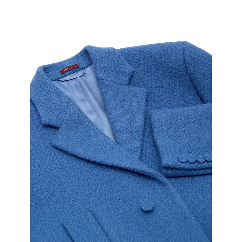 Gucci Blue Wool Coat Gucci