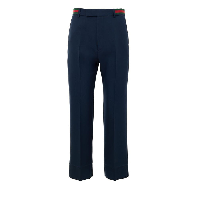 Gucci Blue Cotton Casual Pants Gucci