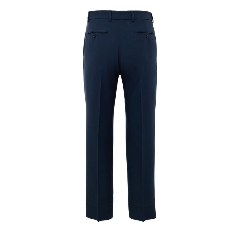 Gucci Blue Cotton Casual Pants Gucci