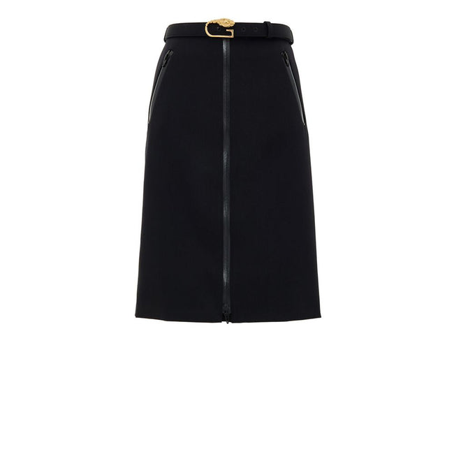 Gucci Black Wool Skirt Gucci