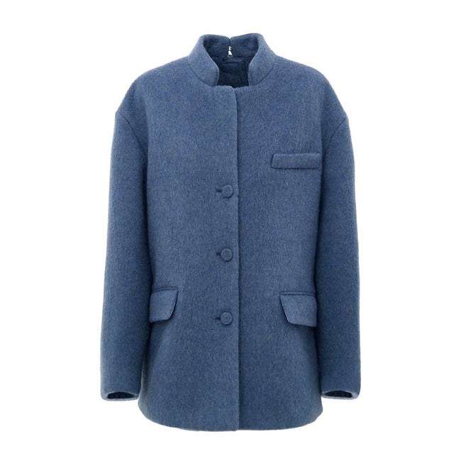 Gucci Light Blue Wool Jackets & Coat Gucci