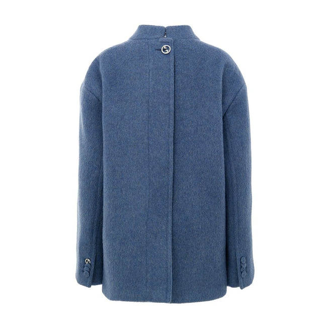 Gucci Light Blue Wool Jackets & Coat Gucci