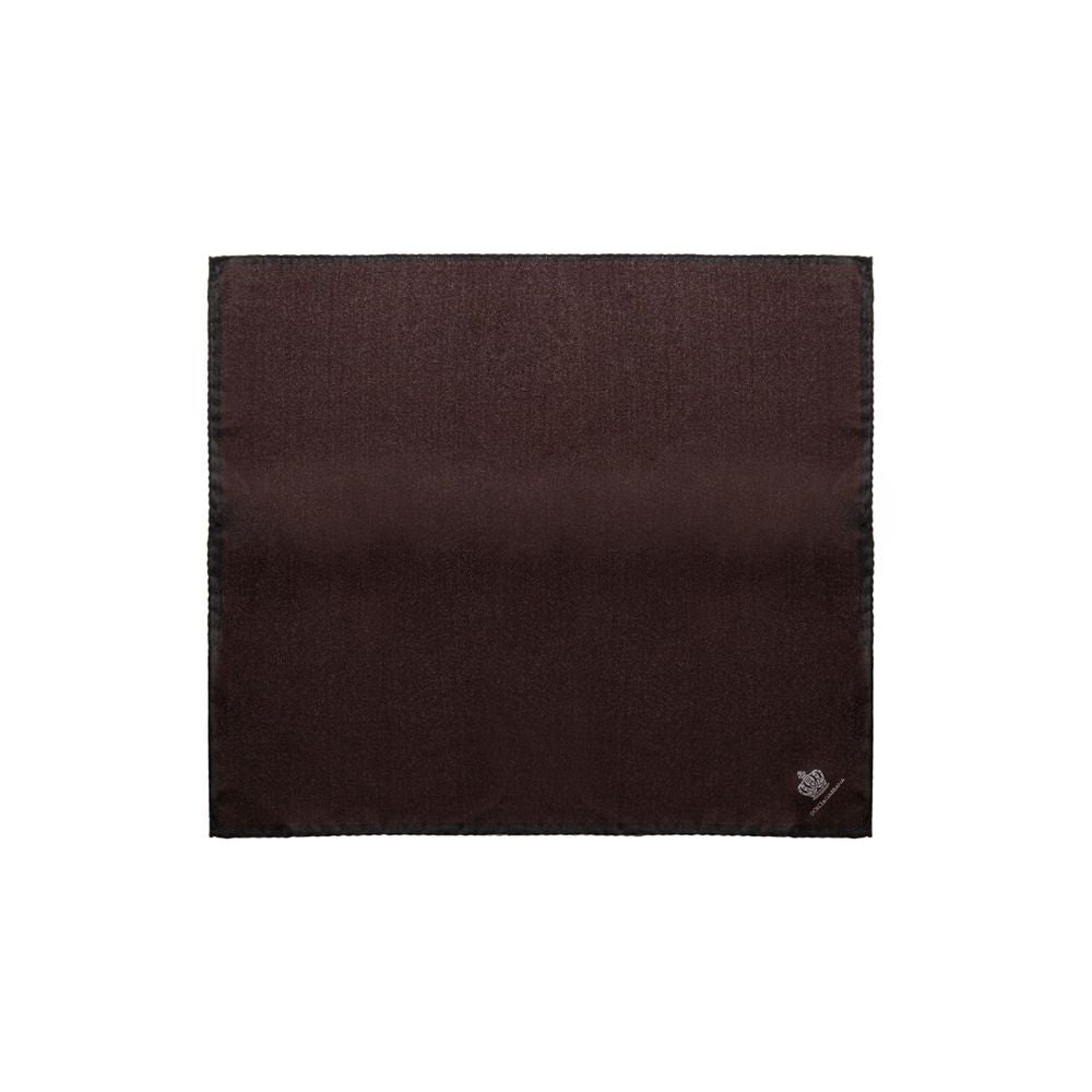 Dolce & Gabbana Brown Silk Pocket Square Dolce & Gabbana
