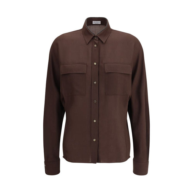 Brunello Cucinelli Embellished collar Shirt Brunello Cucinelli
