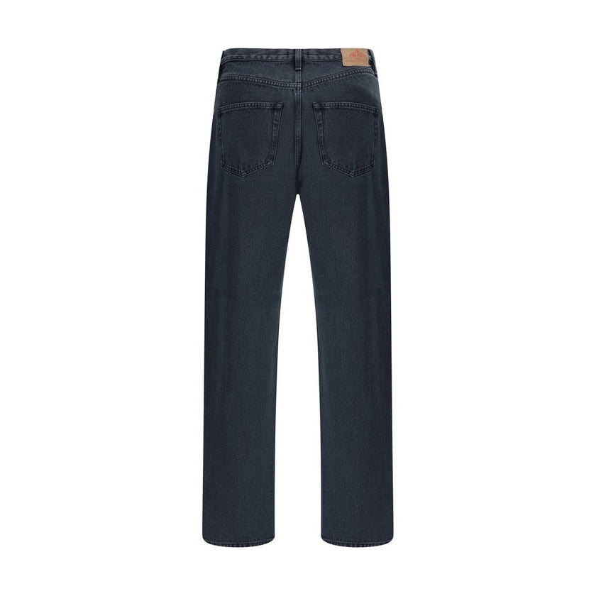 Prada Black Cotton Straight-Leg Jeans Prada