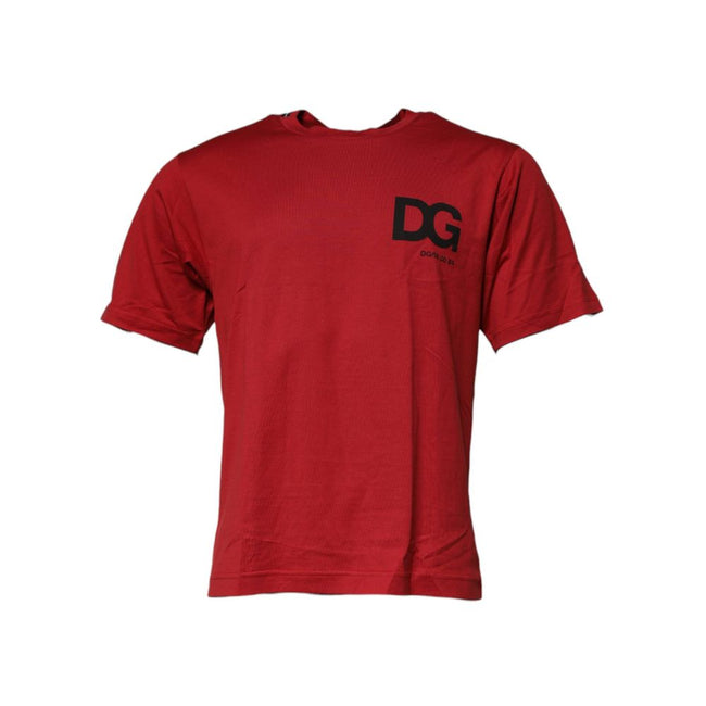 Dolce & Gabbana Red Cotton T-Shirt Dolce & Gabbana