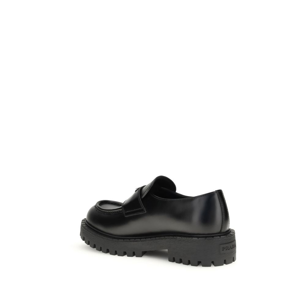 Prada Double Chocolate Loafers Prada