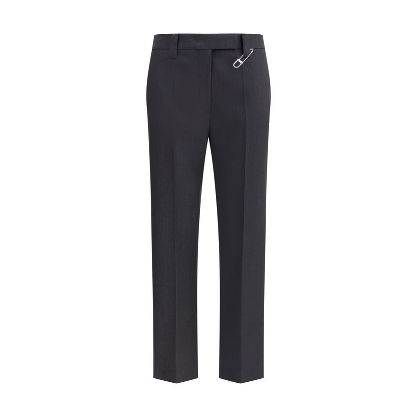 Prada Gray Fleece Wool Dress Pants Prada