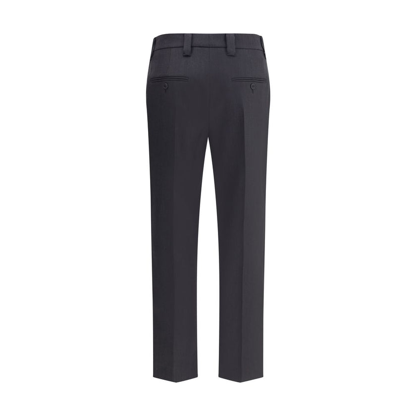 Prada Gray Fleece Wool Dress Pants Prada