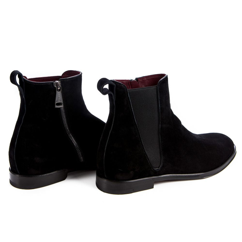 Dolce & Gabbana Black Calfskin Men Ankle Boot Dolce & Gabbana