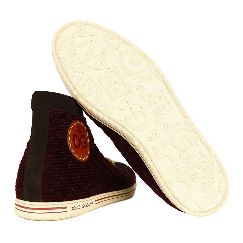 Dolce & Gabbana Red Calfskin Sneaker Dolce & Gabbana