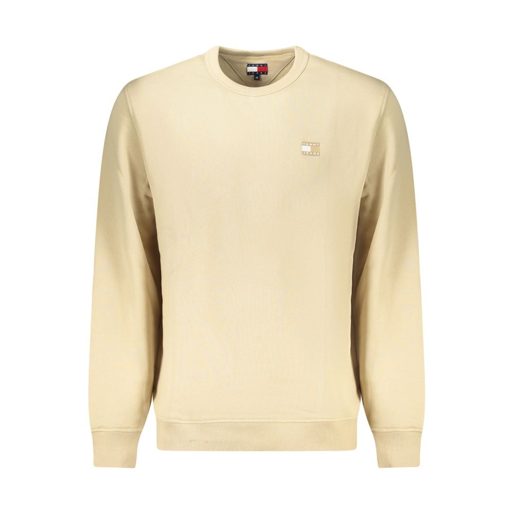 Tommy Hilfiger Beige Cotton Men Sweater Tommy Hilfiger