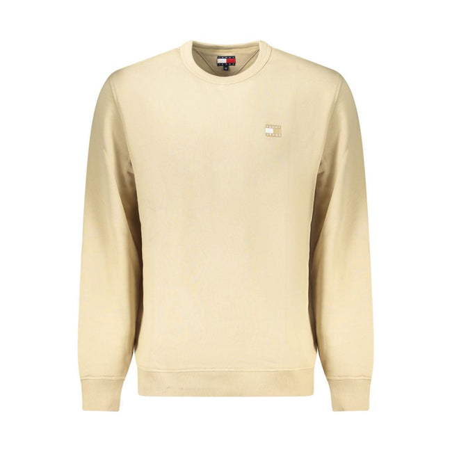 Tommy Hilfiger Beige Cotton Men Sweater Tommy Hilfiger