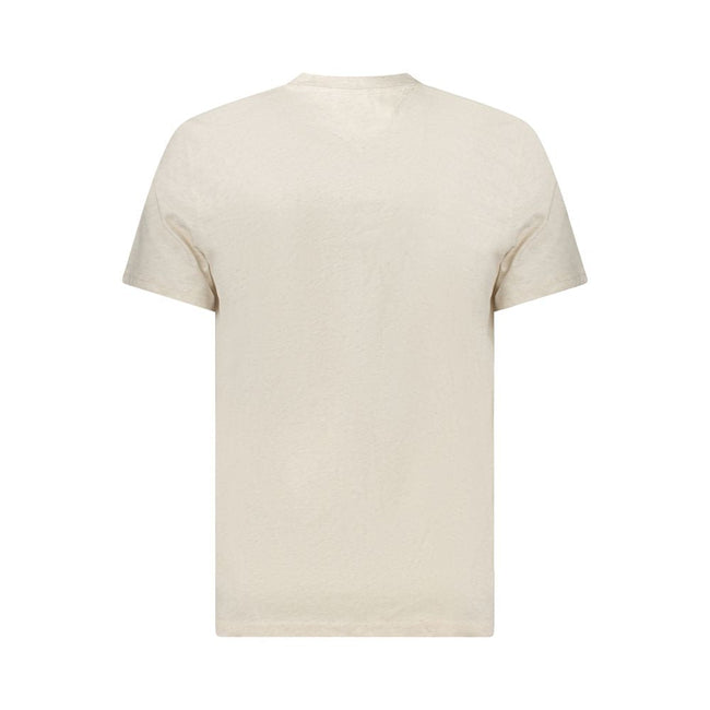 Tommy Hilfiger Beige Cotton Men T-Shirt Tommy Hilfiger
