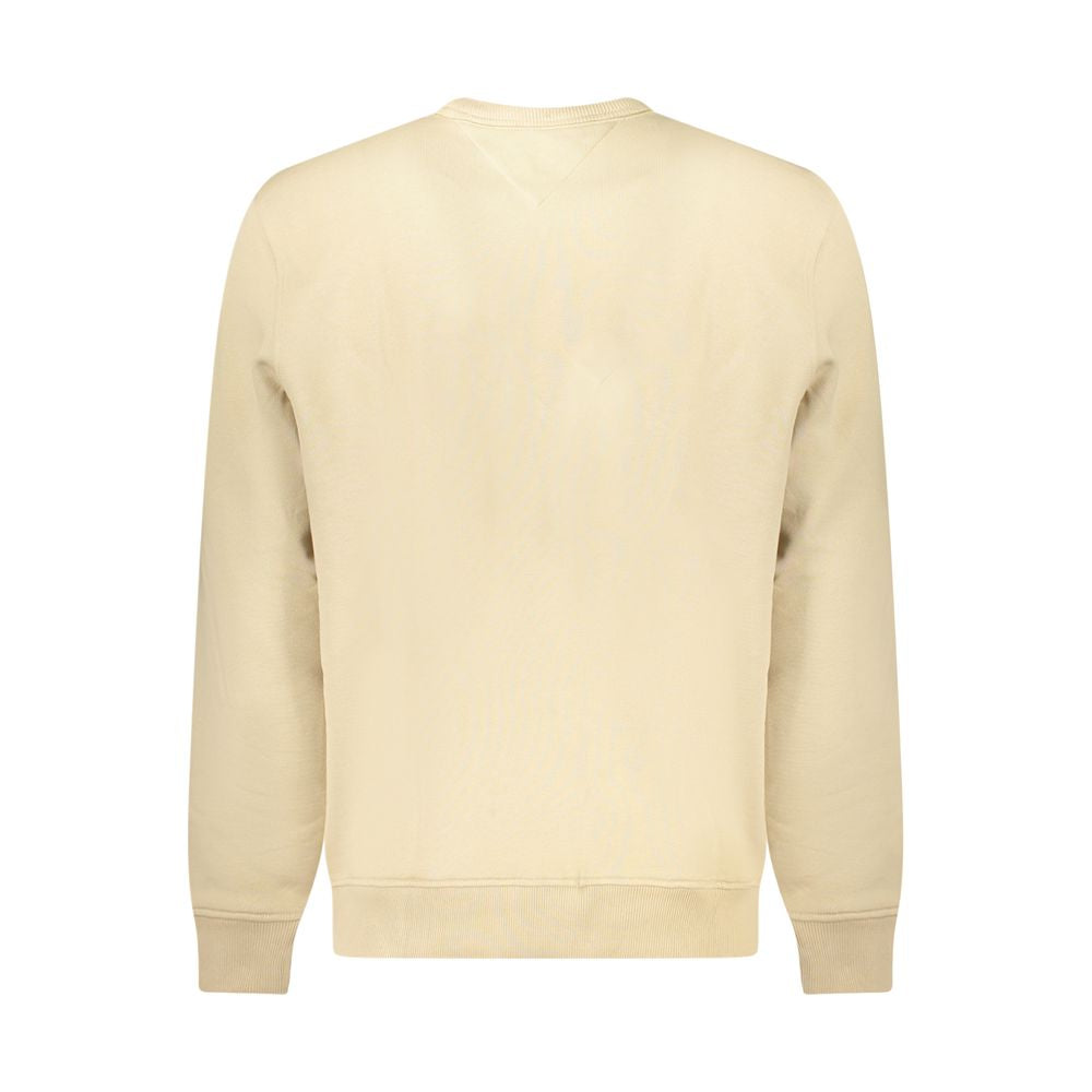 Tommy Hilfiger Beige Cotton Men Sweater Tommy Hilfiger