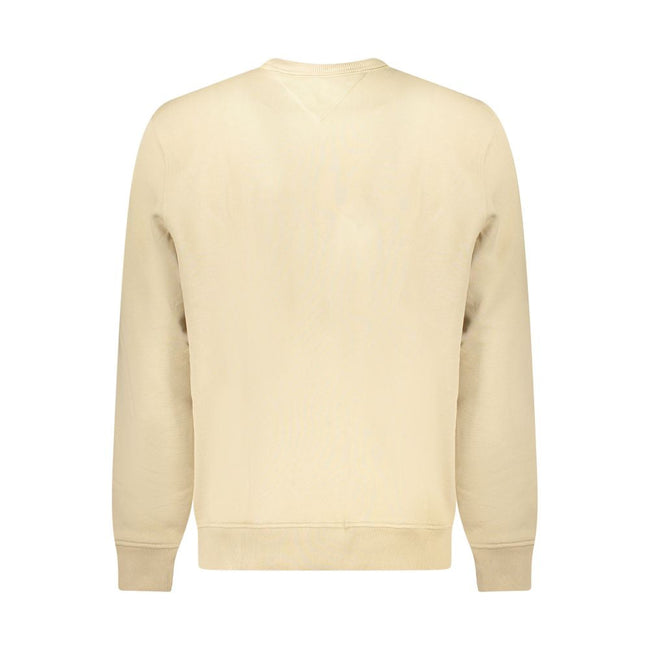 Tommy Hilfiger Beige Cotton Men Sweater Tommy Hilfiger