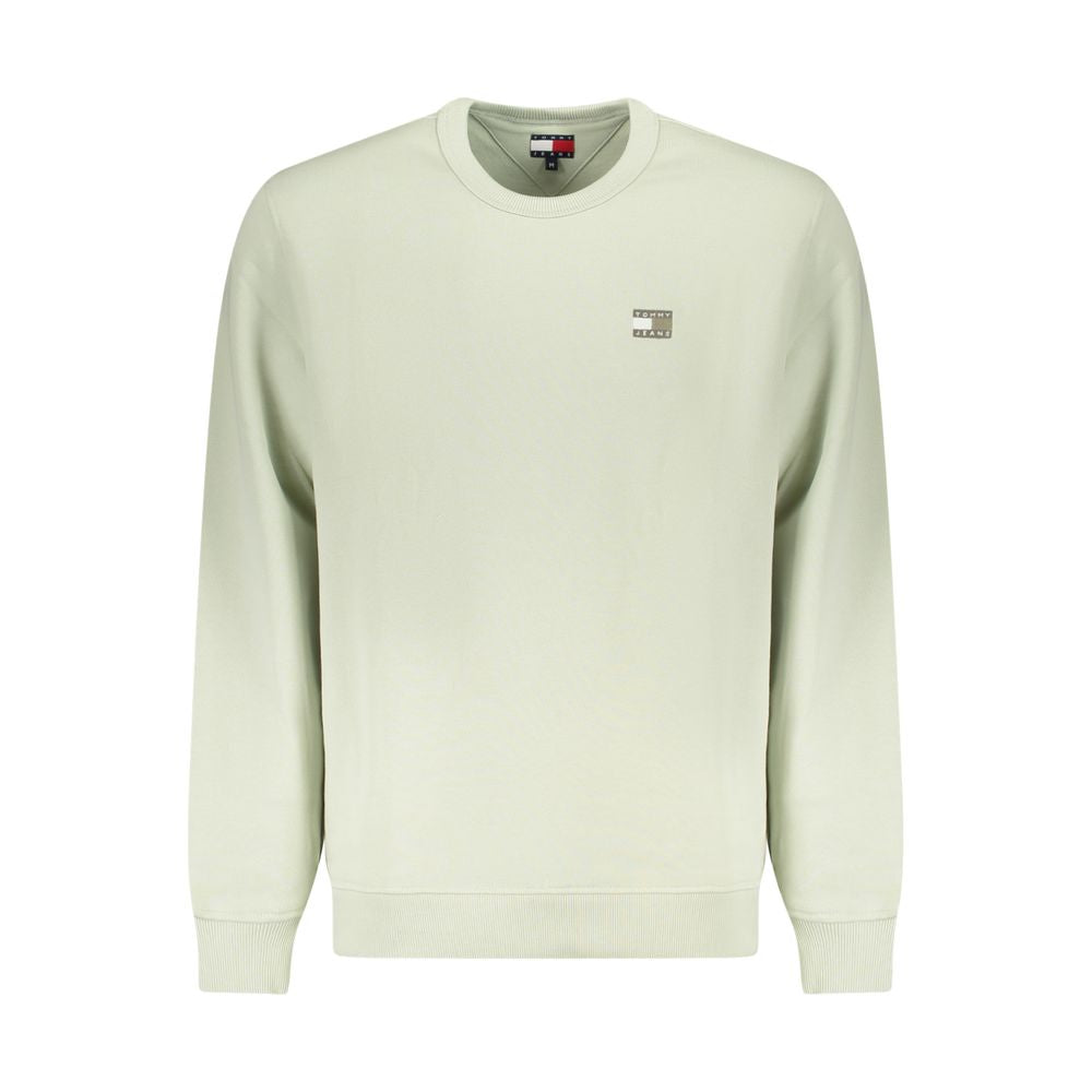 Tommy Hilfiger Green Cotton Men Sweater Tommy Hilfiger