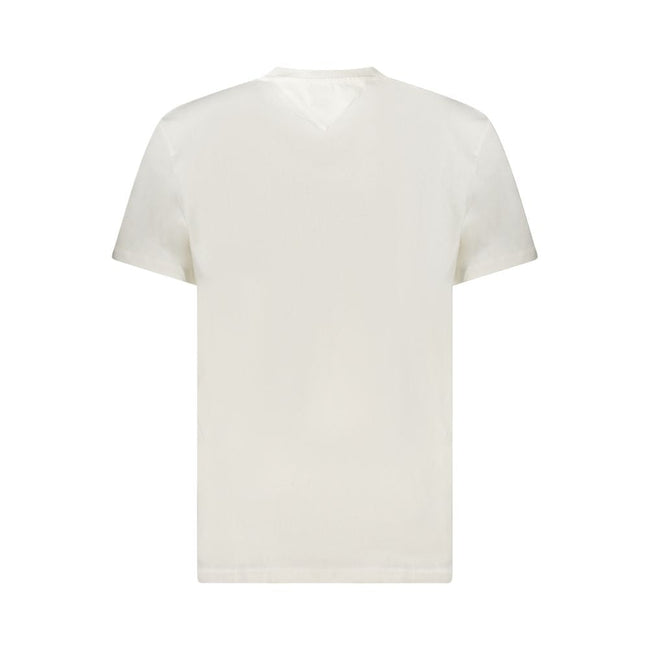 Tommy Hilfiger White Cotton Men T-Shirt Tommy Hilfiger