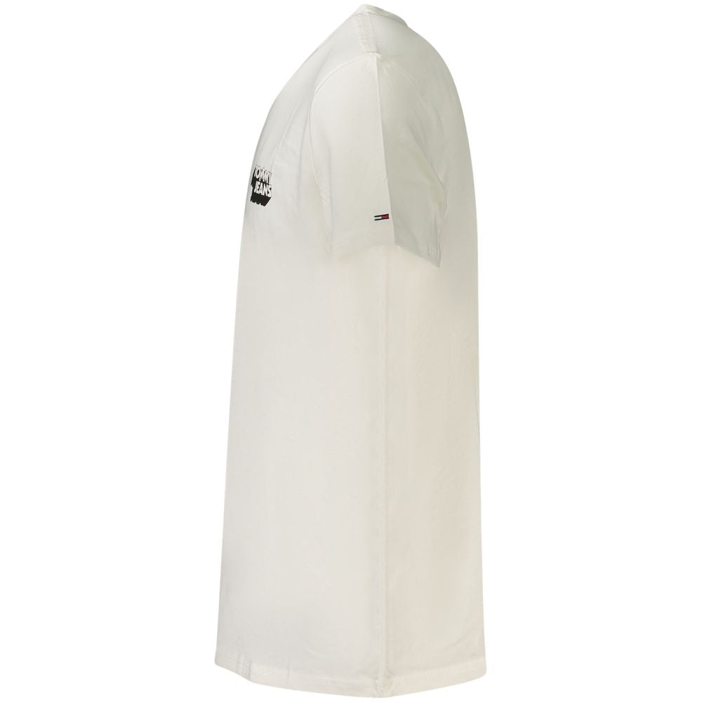 Tommy Hilfiger White Cotton Men T-Shirt Tommy Hilfiger