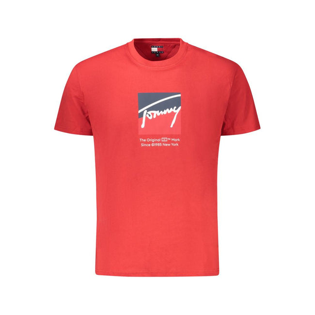 Tommy Hilfiger Red Cotton Men T-Shirt Tommy Hilfiger