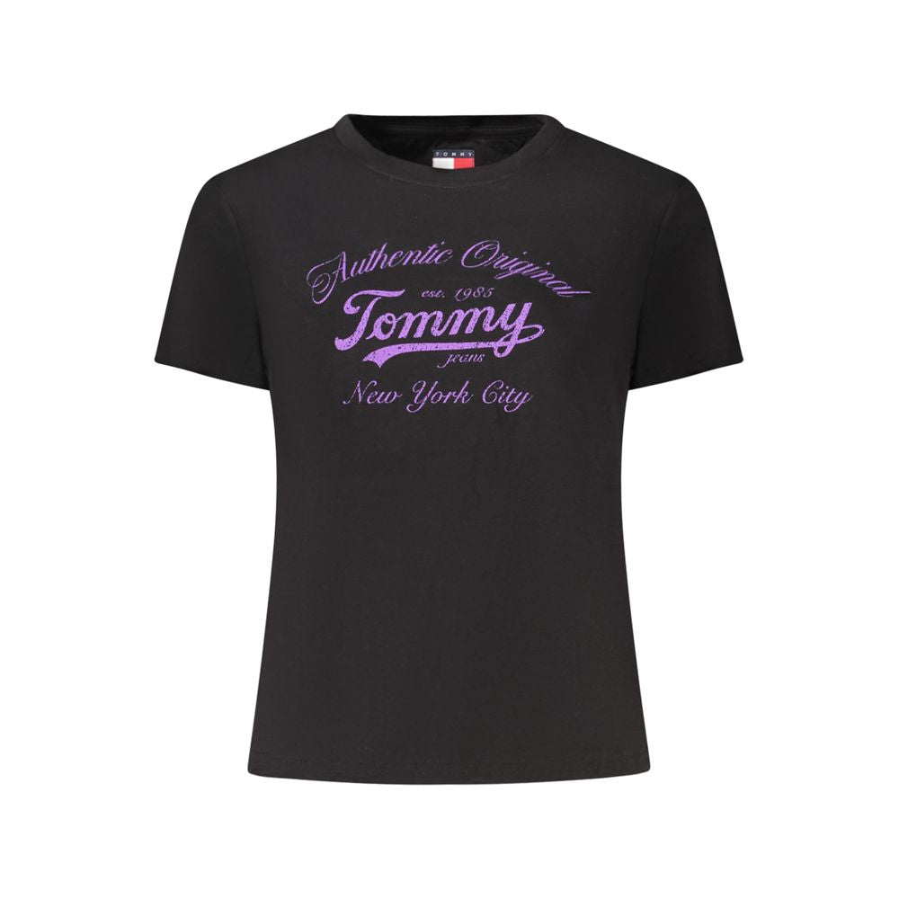 Tommy Hilfiger Black Cotton Women T-Shirt Tommy Hilfiger