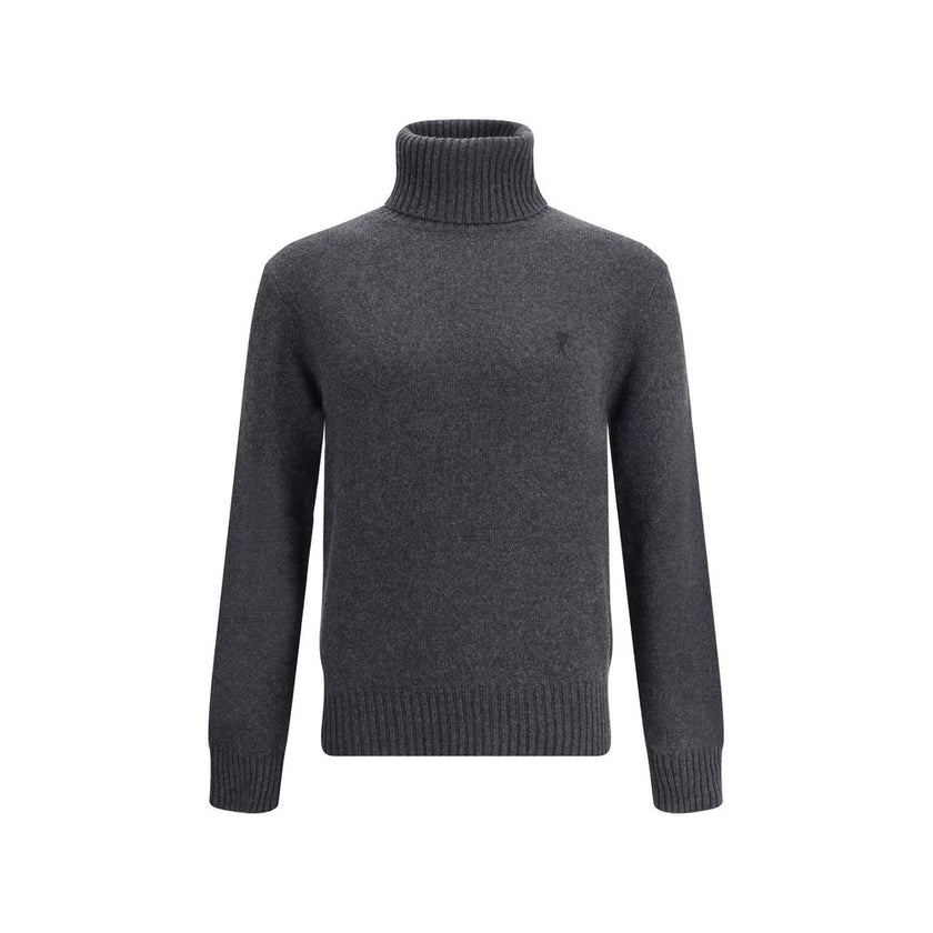 Ami Paris Gray Cashmere Turtleneck Ami Paris