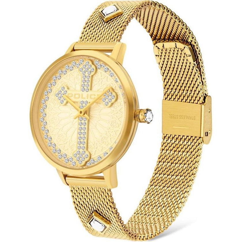 Police Gold Stainless Steel Dress Watch Police