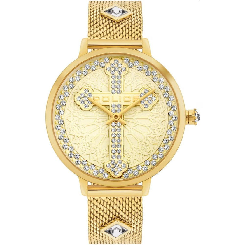 Police Gold Stainless Steel Dress Watch Police