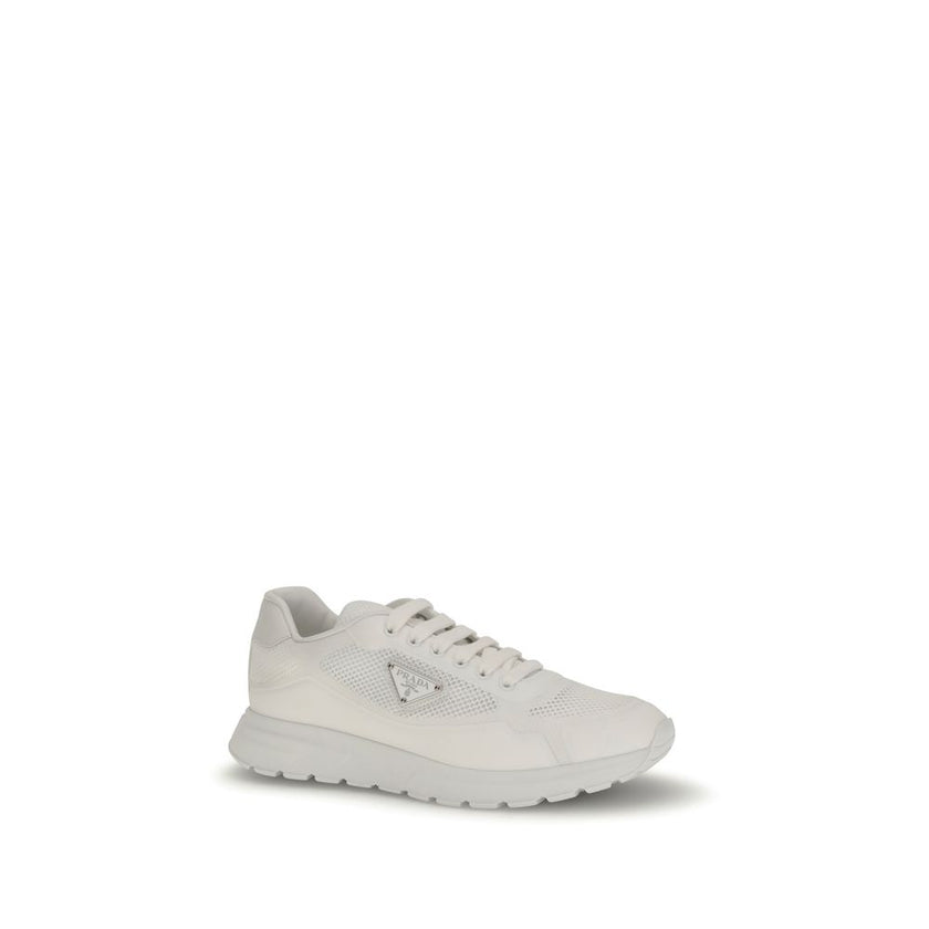 Prada White Rubber Athletic Sneakers Prada