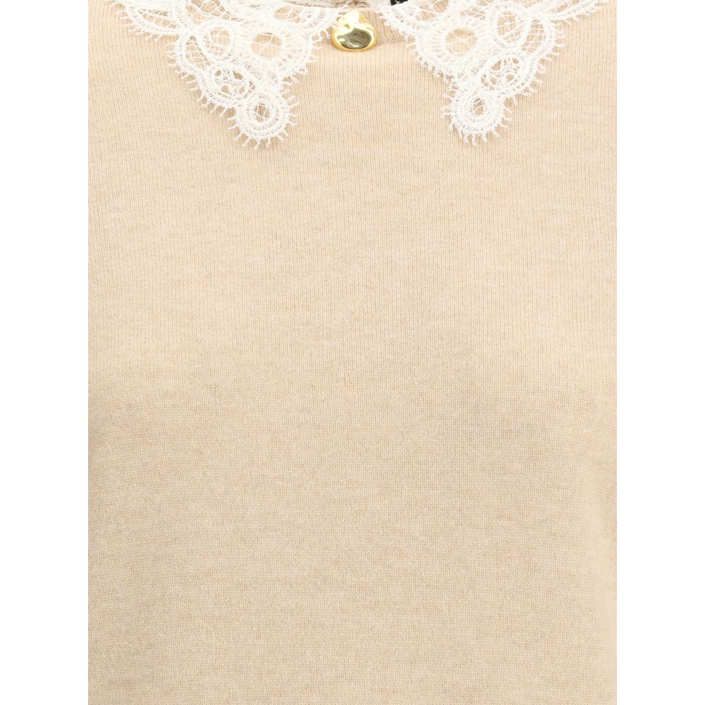 Fabiana Filippi Lace collar Sweater Fabiana Filippi