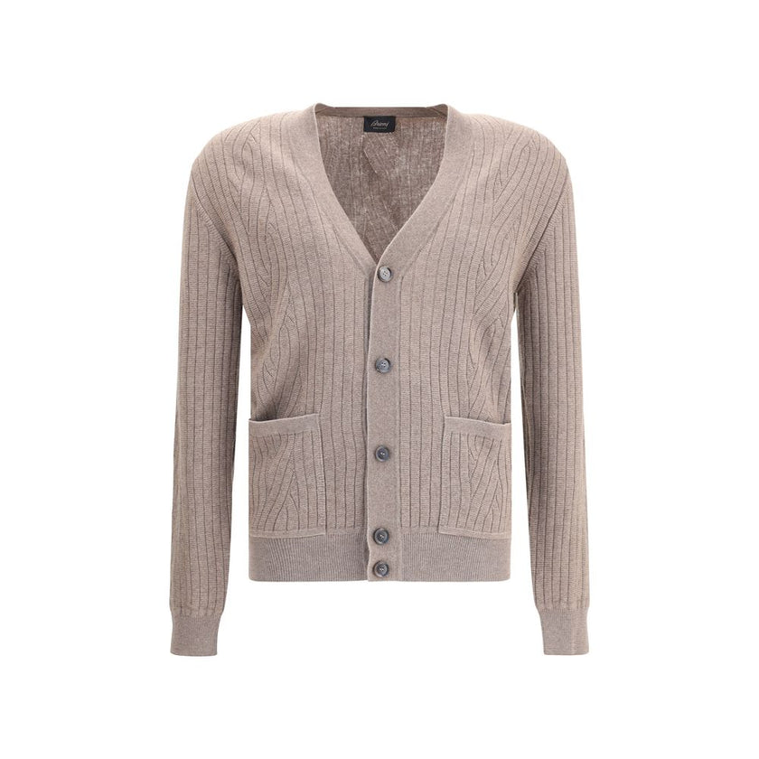Brioni Brown Wool Cardigan Brioni
