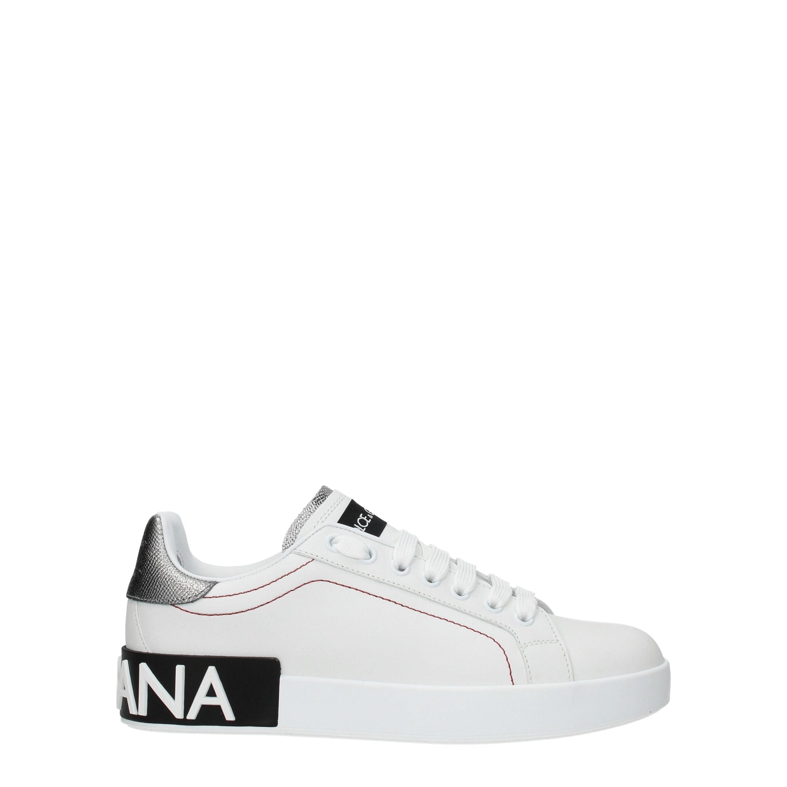 Dolce & Gabbana White Leather Low Tops Dolce & Gabbana