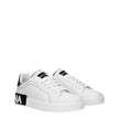 Dolce & Gabbana White Leather Low Tops Dolce & Gabbana