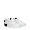 Dolce & Gabbana White Leather Low Tops Dolce & Gabbana