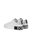 Dolce & Gabbana White Leather Low Tops Dolce & Gabbana