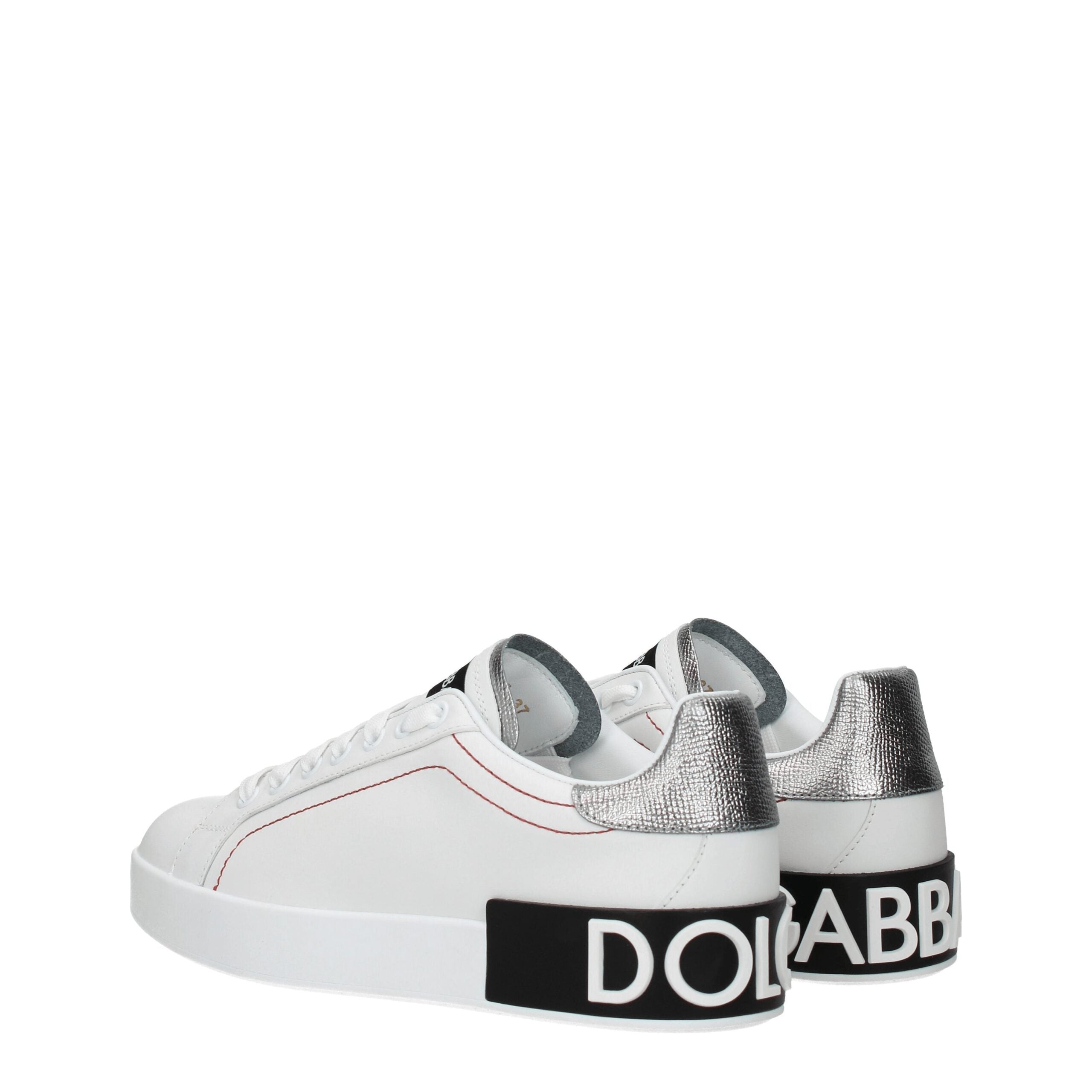 Dolce & Gabbana White Leather Low Tops Dolce & Gabbana