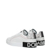 Dolce & Gabbana White Leather Low Tops Dolce & Gabbana