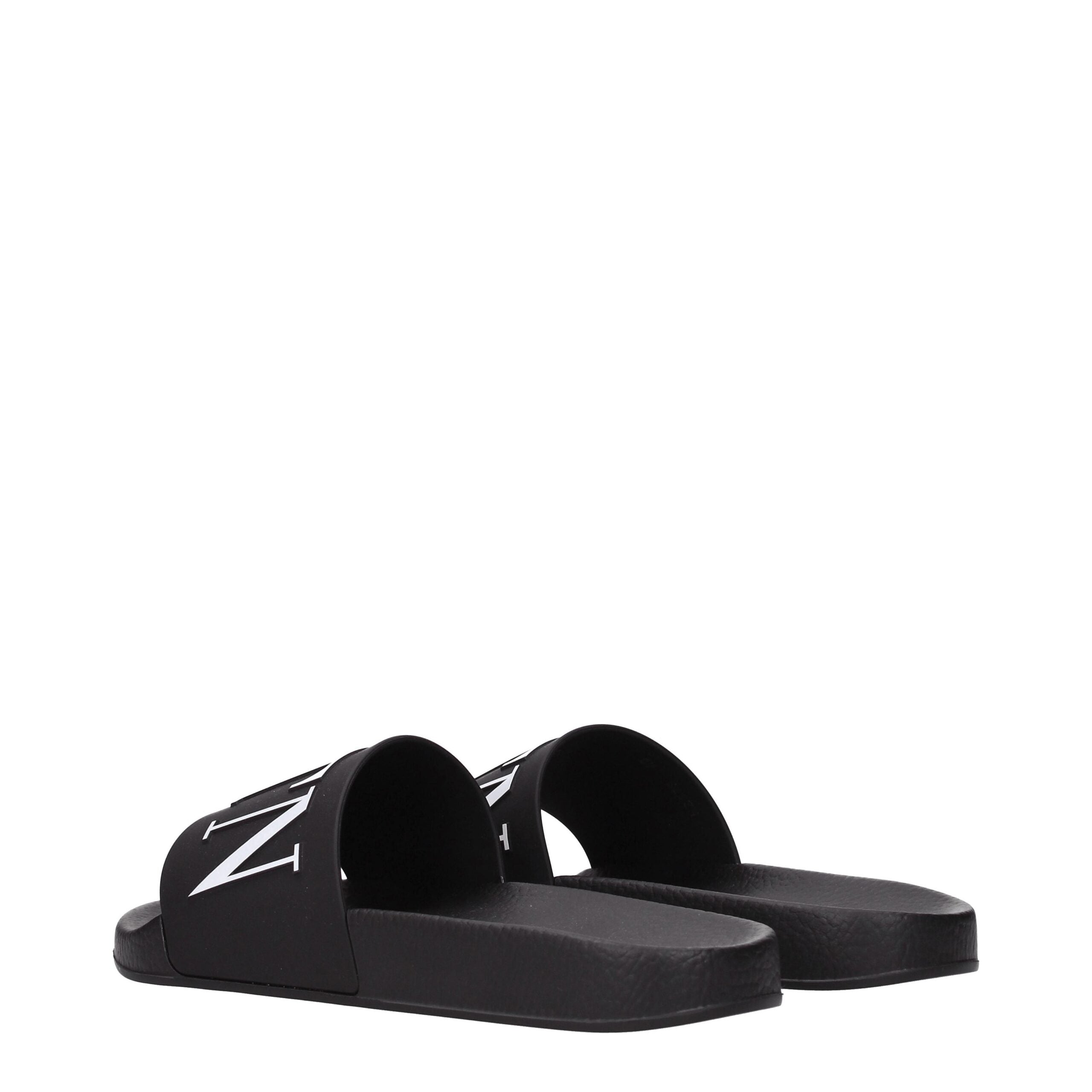 Valentino Garavani Black Cotton Slippers Sandals Valentino Garavani