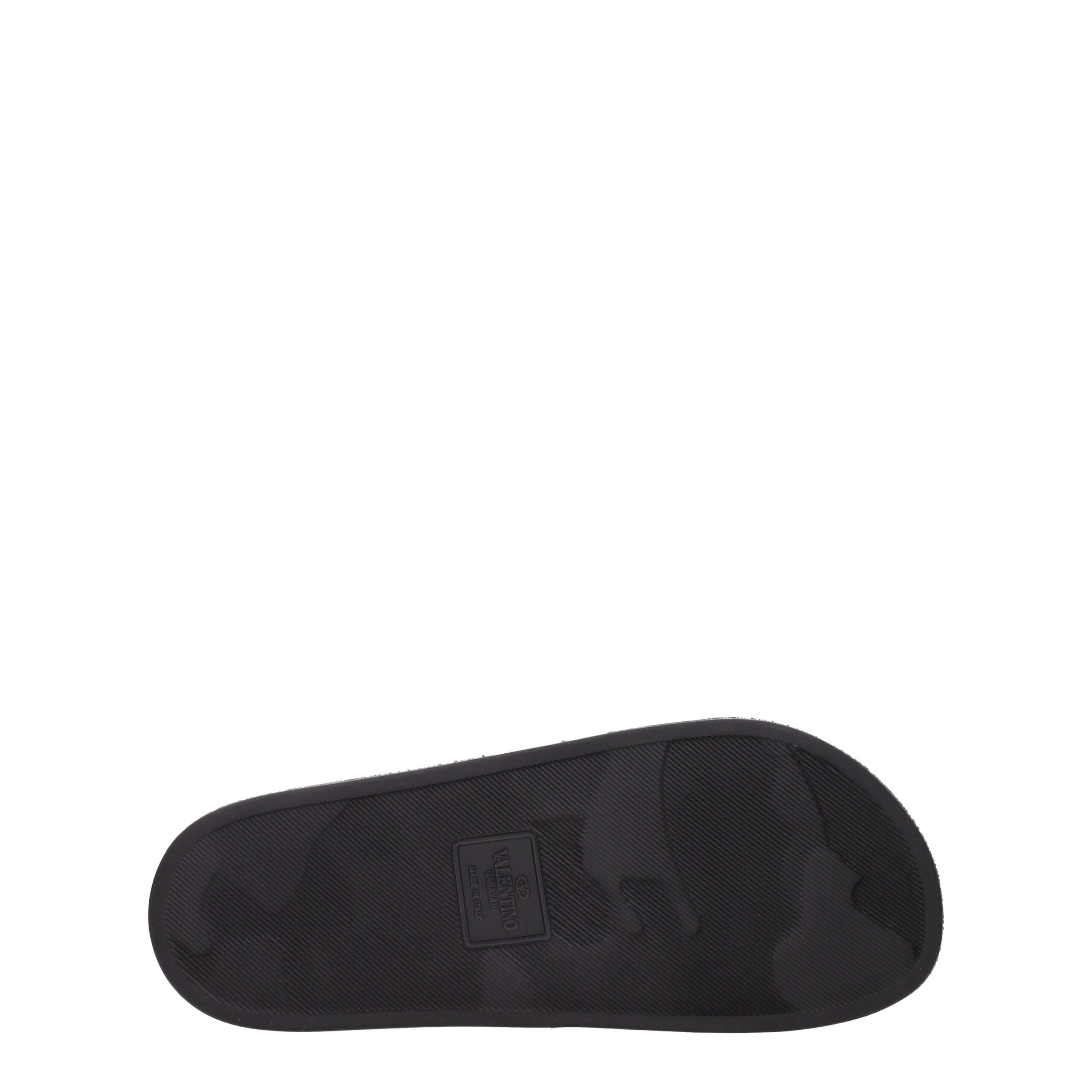 Valentino Garavani Black Cotton Slippers Sandals Valentino Garavani