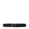 Testoni Black Leather Regular Belts Testoni